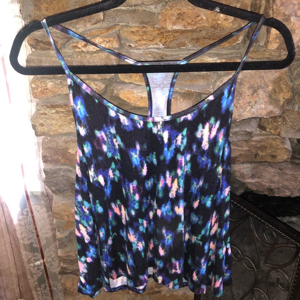 Multi-color racer back top